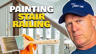 Painting A Hand Rail How To Paint Stair Railing [upl. by Wistrup]