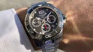 Longines Hydroconquest Chronograph Ceramic grey [upl. by Hgieleak701]