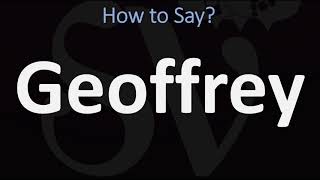 How to Pronounce Geoffrey CORRECTLY [upl. by Lyj293]