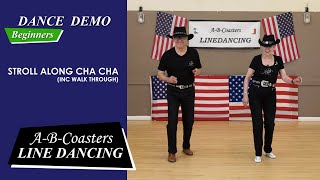 STROLL ALONG CHA CHA  Line Dance Demo amp Walk Through [upl. by Aikkan244]