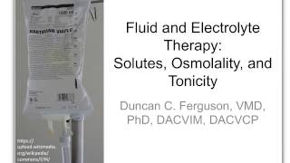 Fluid Therapy 2 SolutesOsmolality and Tonicity [upl. by Nageem244]