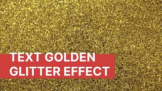 How To Make Golden Glitter Effect On Text In Illustrator [upl. by Esirahs]