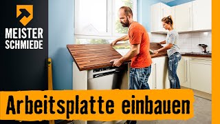 Arbeitsplatte einbauen  HORNBACH Meisterschmiede [upl. by Ronel]