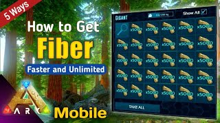 Top 5 Best Ways to Get Fiber in ARK Mobile Revamp  Ark Ultimate Mobile Edition [upl. by Emili]