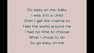 Adele  Easy On Me Lyrics [upl. by Auhesoj]