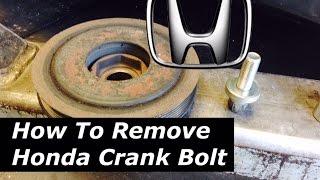 DIY Honda  Acura Crankshaft Bolt Removal  Tips amp Tricks  Bundys Garage [upl. by Nnairol]