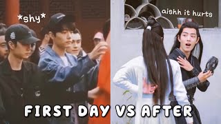 yizhan on the first day of filming the untamed vs after [upl. by Cleveland]