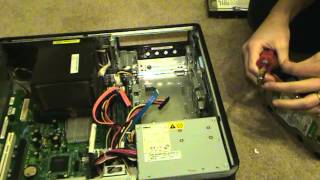 How to replace a hard drive in a Dell Optiplex 755 [upl. by Anitaf766]