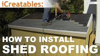 How To Build A Shed  Part 9  Install Asphalt Shingles On Shed Roof [upl. by Rufus]