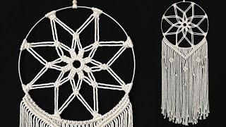 DIY Atrapasueños en MACRAME  paso a paso  DIY Macrame Dreamcatcher Tutorial [upl. by Bron]