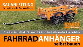 fahrradanhänger selber bauen  bauplan holz [upl. by Giralda]