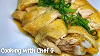 A SIMPLE HAINANESE CHICKEN WITH GINGER SAUCE RECIPE [upl. by Anana]