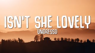 UNDRESSD  Isnt She Lovely Lyrics [upl. by Vrablik]