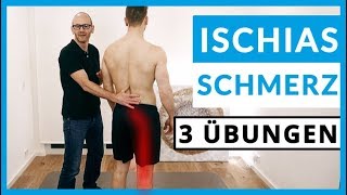 Ischiasschmerzen loswerden 3 SOFORTÜbungen [upl. by Holleran730]