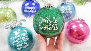 How to Make DIY Glitter Ornaments the Easy Way [upl. by Griffie]