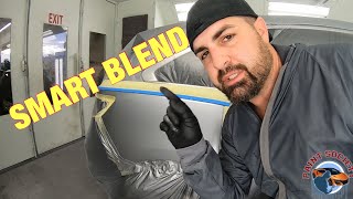 Car Painting HOW TO Blend Basecoat and Clearcoat [upl. by Jelks]