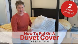 How To Put On A DUVET COVER The EASY WAY [upl. by Jory921]