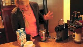 Nespresso Aeroccino Plus Frother Review Frothing Almond Milk [upl. by Syst464]