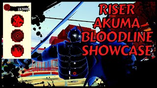 SPARTAN GOD Riser Akuma Bloodline Showcase  Shindo Life [upl. by Dorren228]