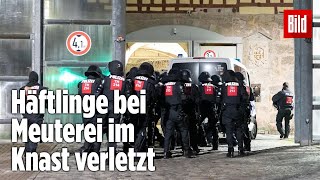 Gefängnismeuterei Polizei stürmt Knast in Thüringen  JVA Untermaßfeld [upl. by Esoryram]