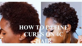 HOW TO DEFINE CURLS ON 4B4C NATURAL HAIR DETAILED [upl. by Trenna215]